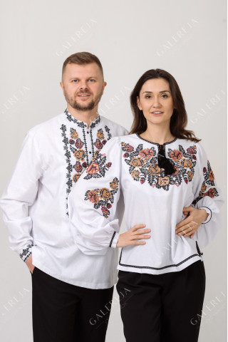Paired embroidered shirts "Exquisite"