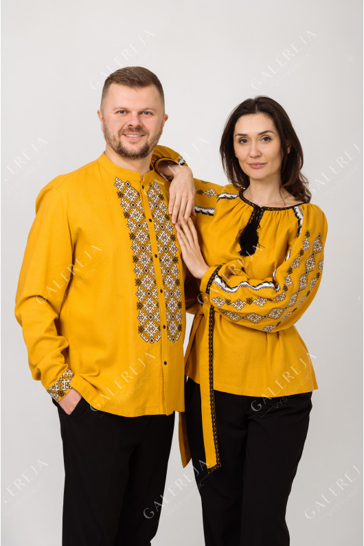 Paired embroidered shirts "Autumn"