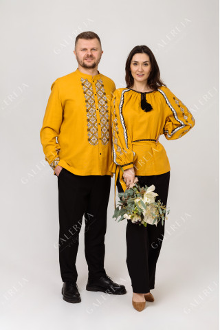 Paired embroidered shirts "Autumn"