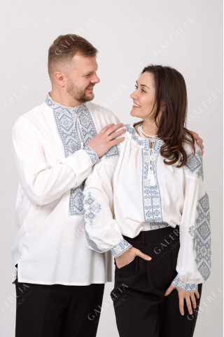 Paired embroidered shirts "Tadeya"