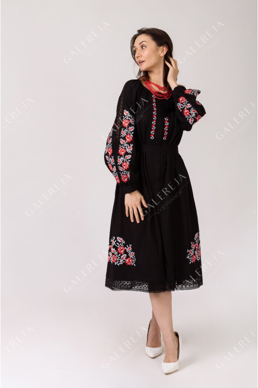 Women's embroidered dress "Rose"