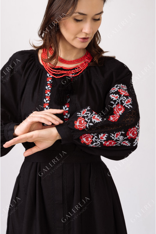 Women's embroidered dress "Rose"