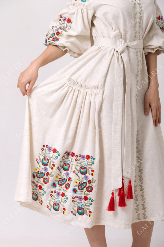 Women's embroidered dress "Flower Bukovina"