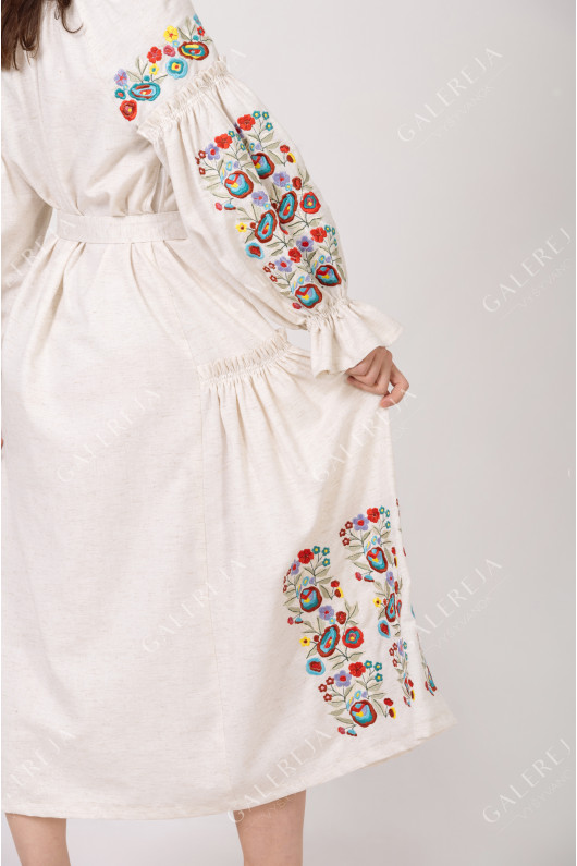 Women's embroidered dress "Flower Bukovina"
