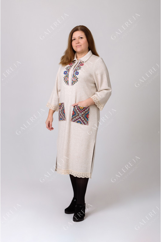 Women's embroidered dress "Knitted"