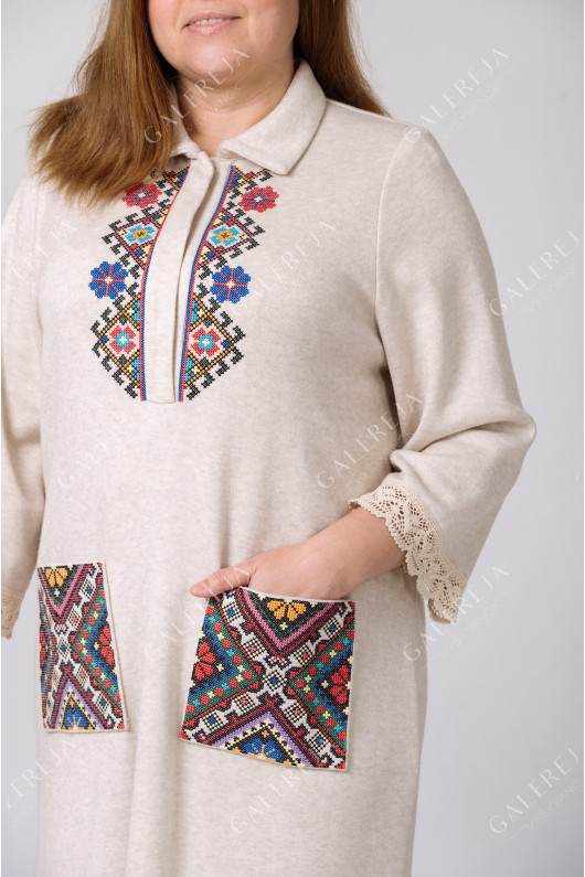 Women's embroidered dress "Knitted"